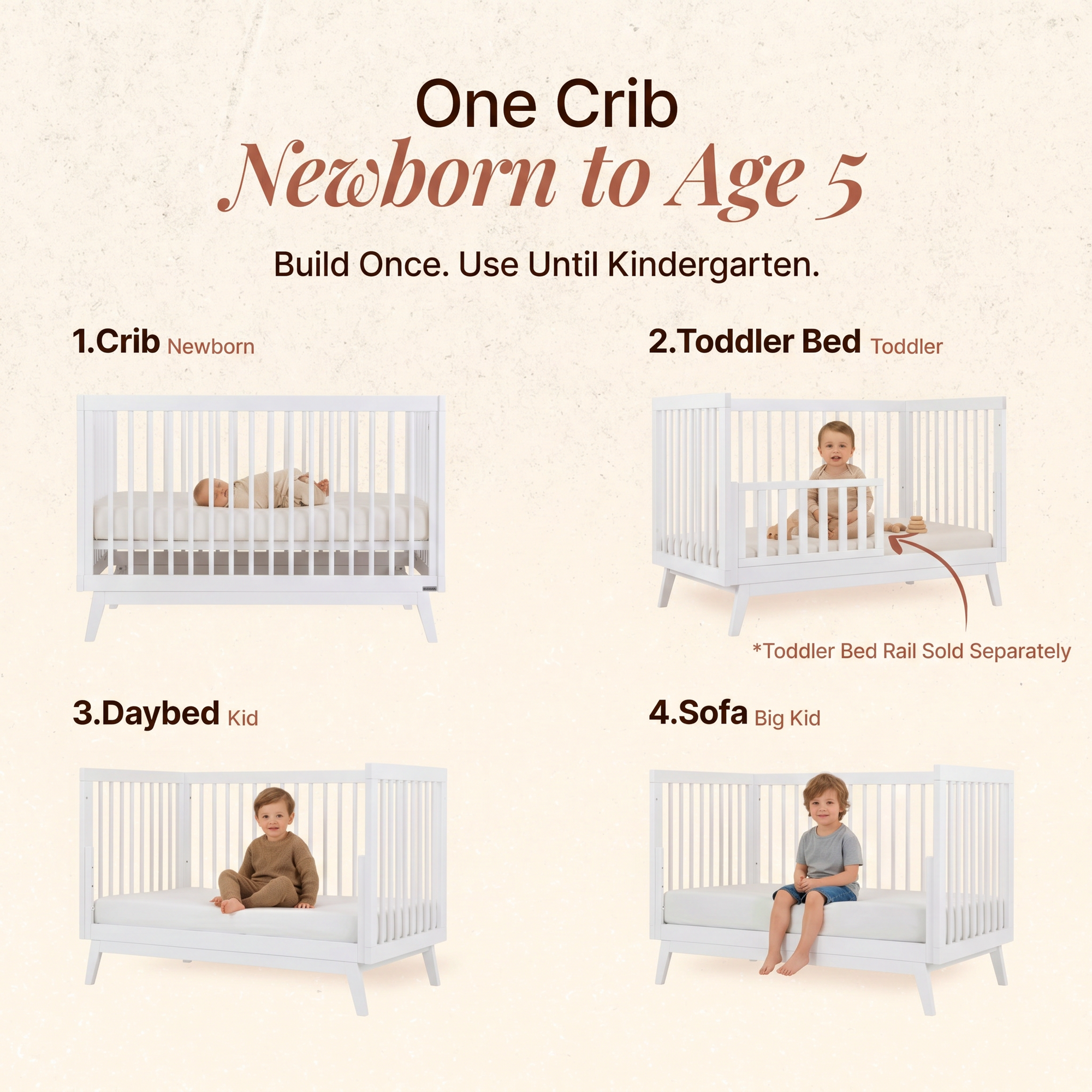 dadada Soho 3-in-1 Convertible Crib