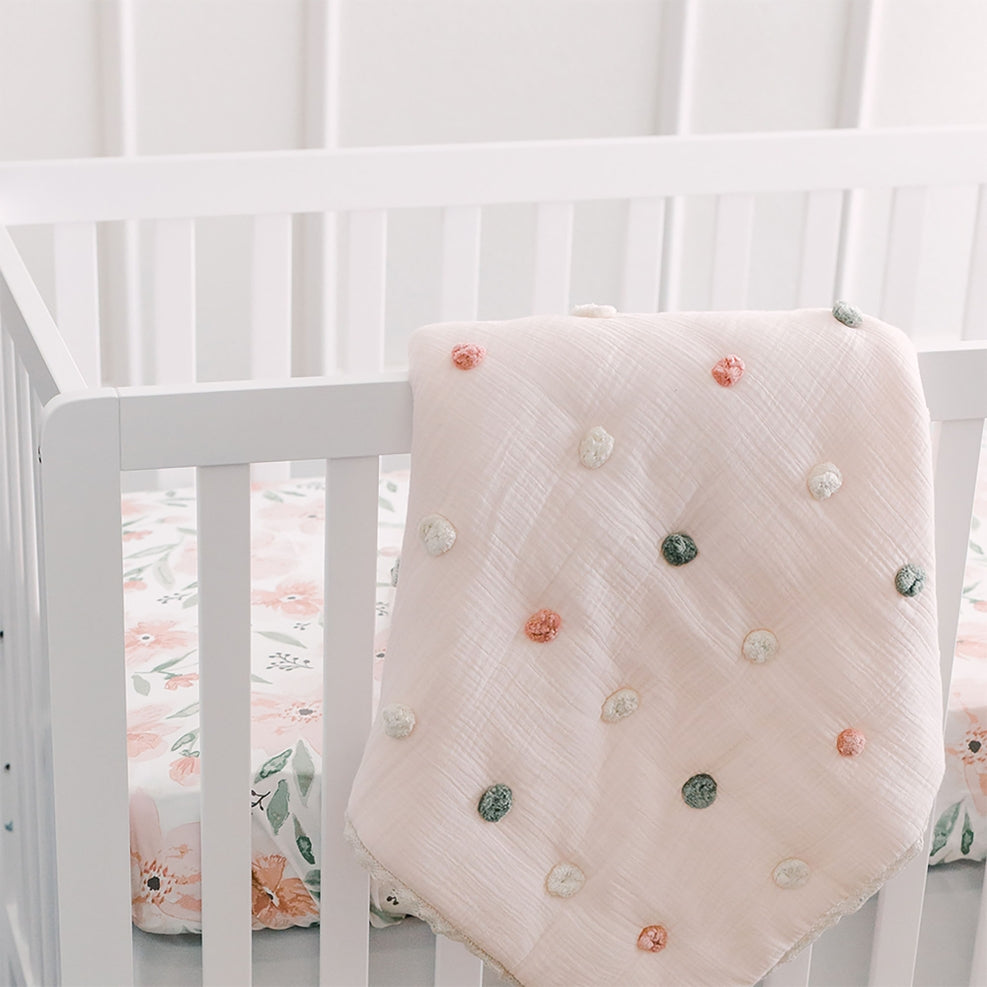 Crane Baby Parker Pom Pom Blanket