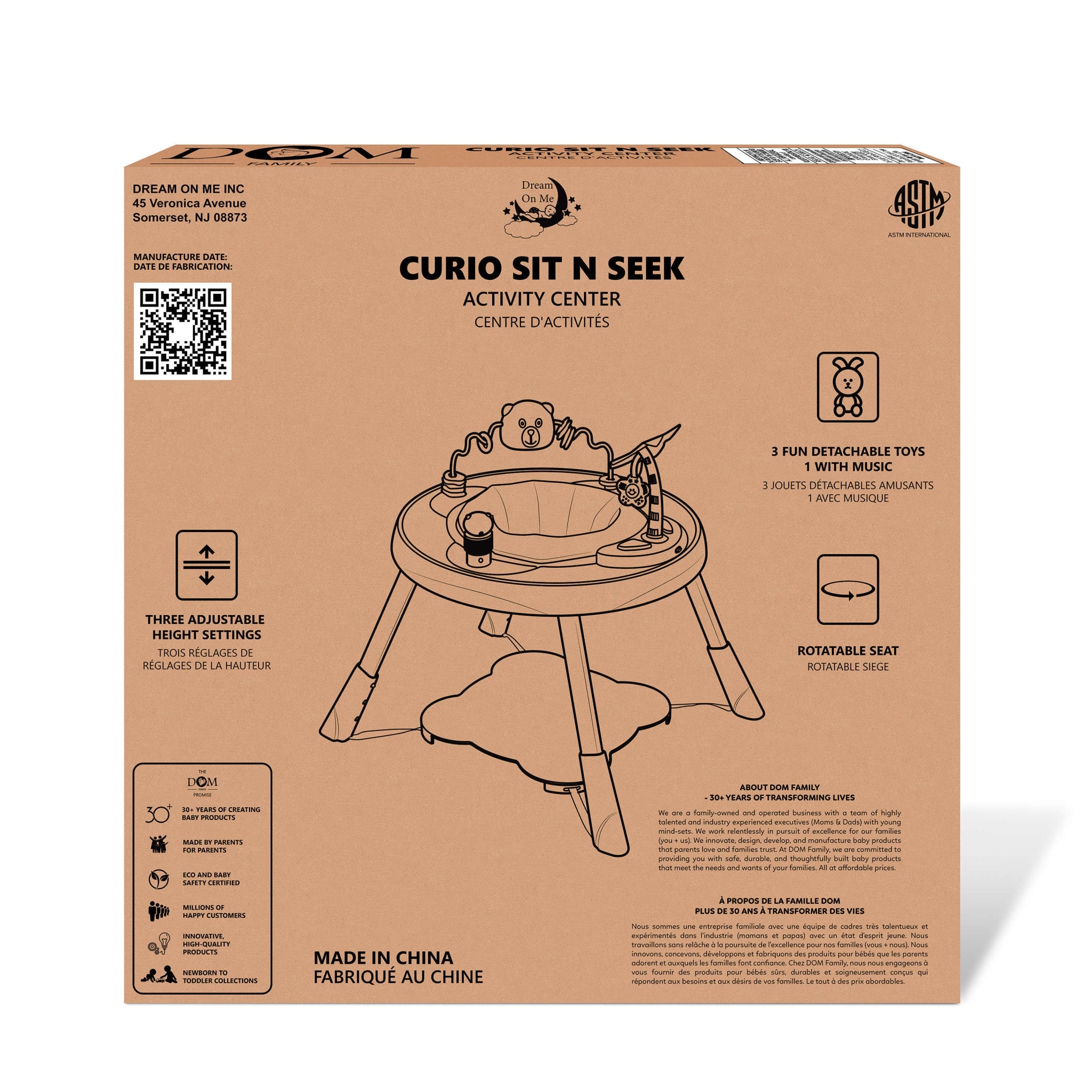 Dream On Me Curio Sit N Seek Baby Activity Center