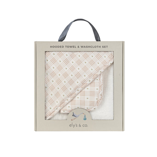 Ely's & Co. Hooded Towel With Pocket Wash Cloth