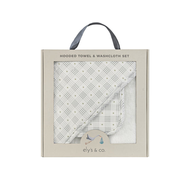 Ely's & Co. Hooded Towel With Pocket Wash Cloth