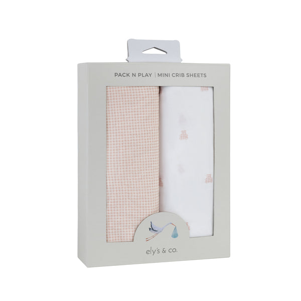 Ely's & Co. Cotton Pack N Play/ Porta Crib Sheet - 2 Pack