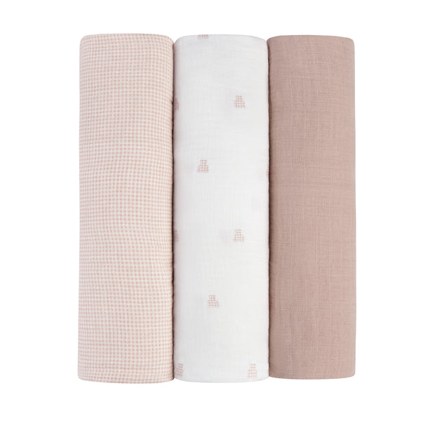 Ely's & Co. Cotton Muslin Swaddle Blanket - 3 Pack