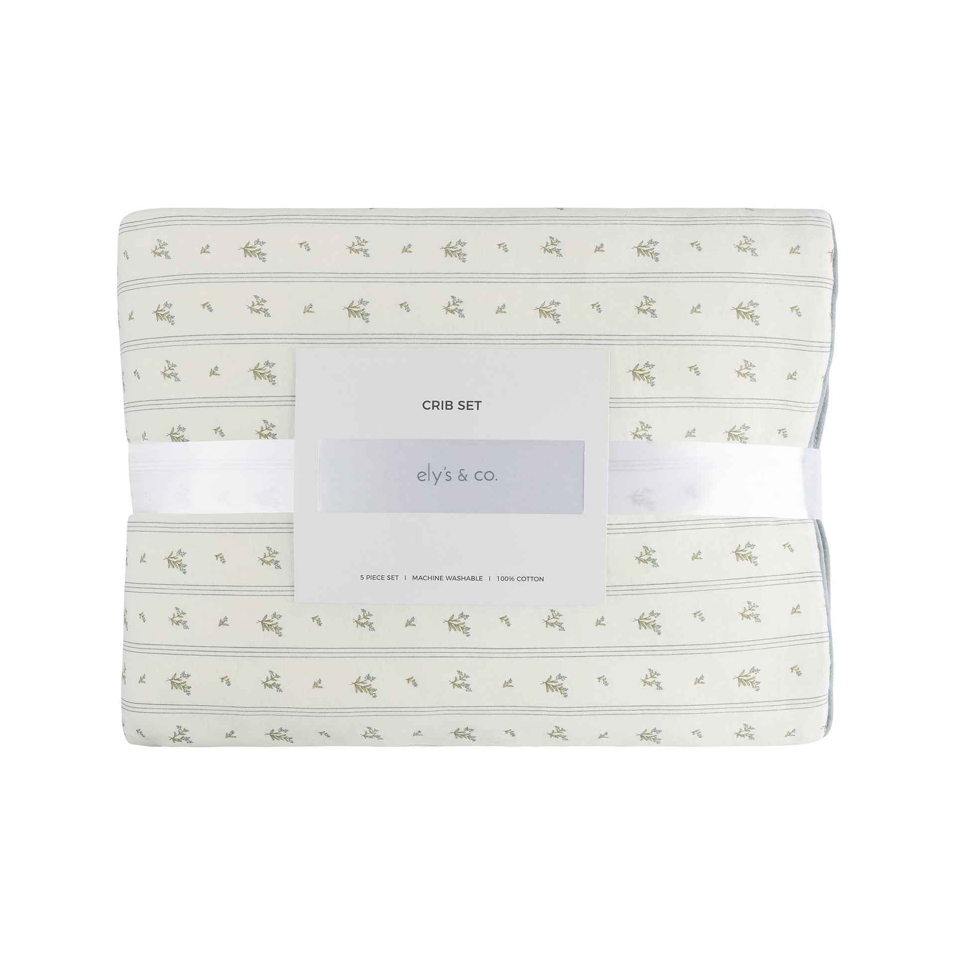 Ely's & Co. 5 Piece Baby Crib Set (52"x 28")