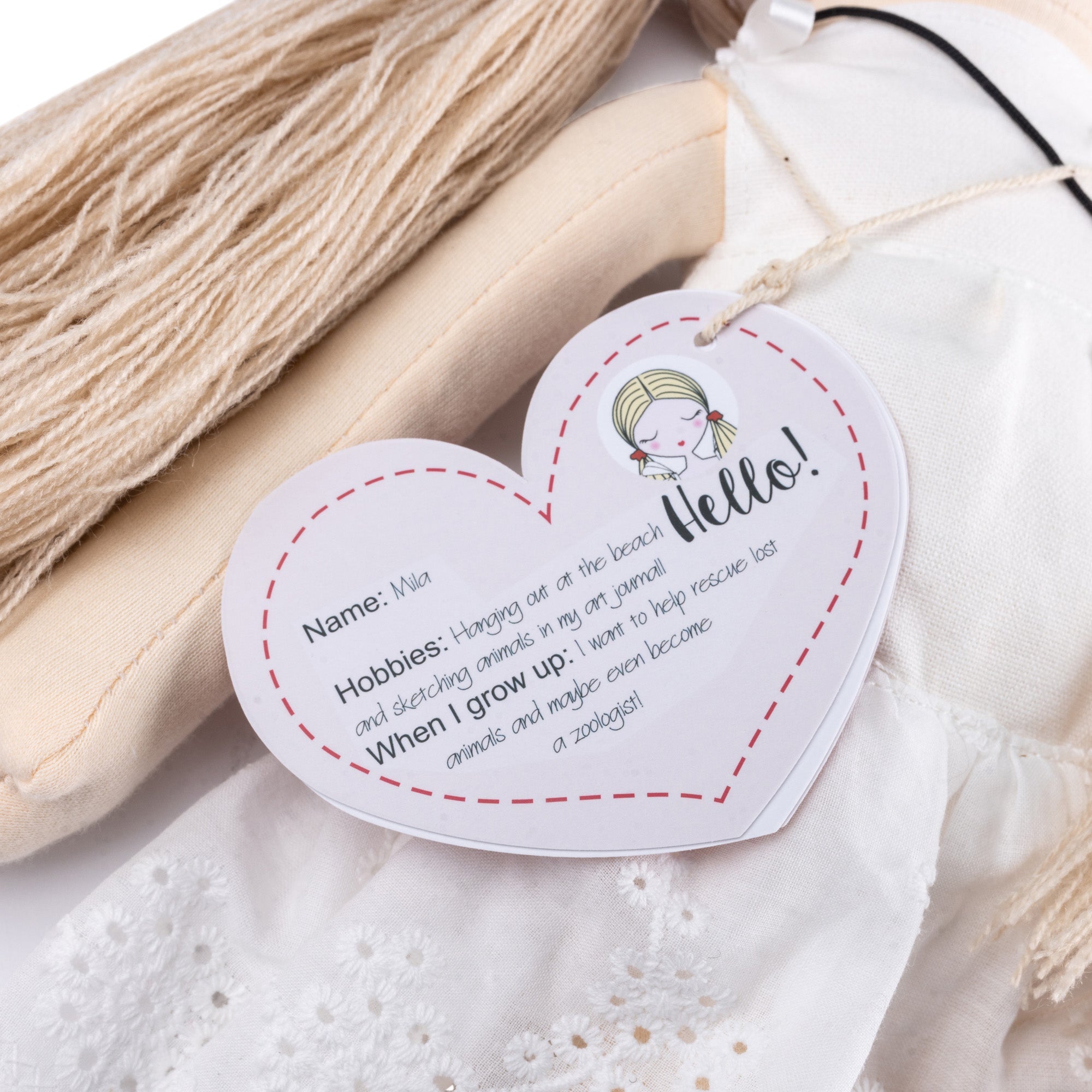Ely's & Co. Hearts of Yarn Mila Doll