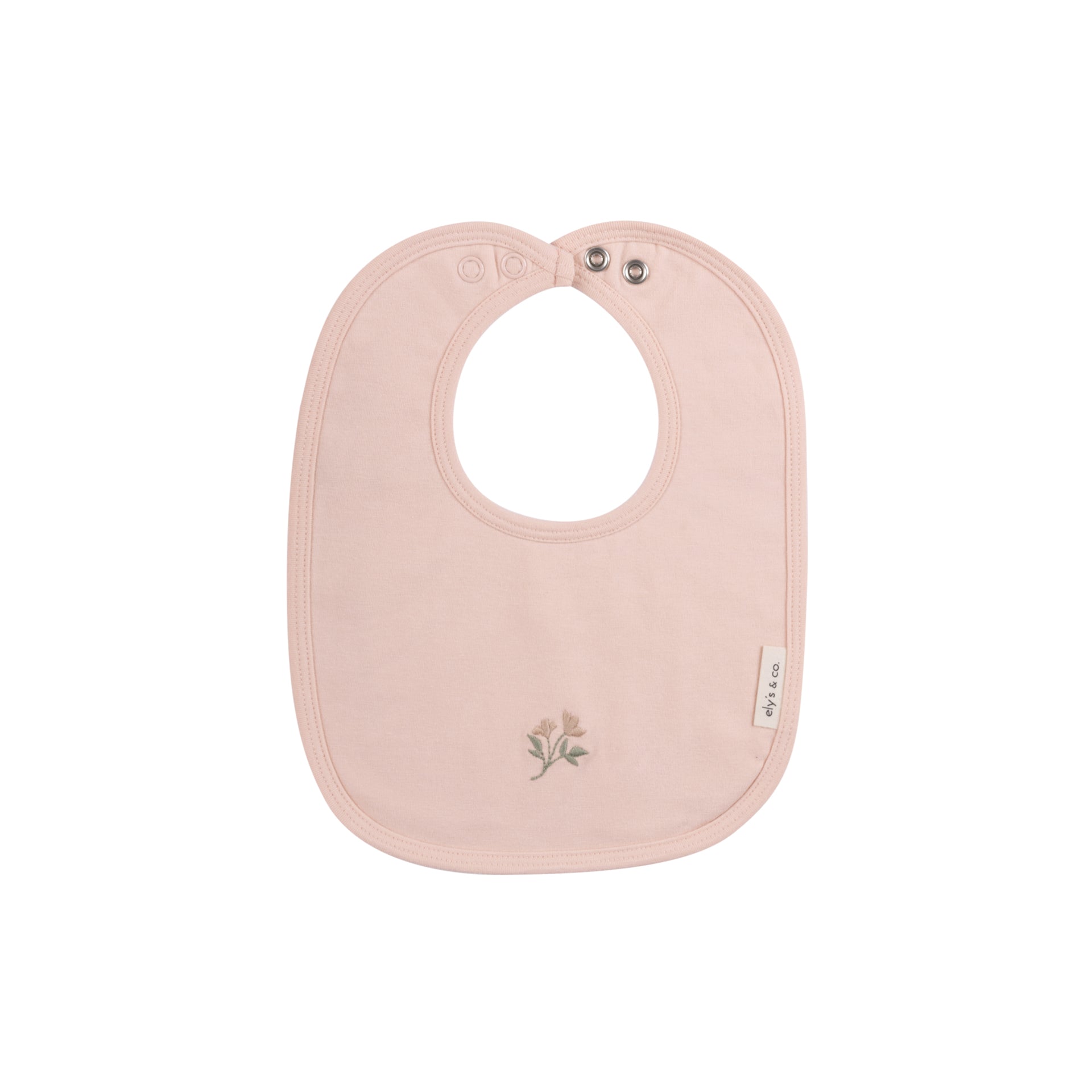 Ely's & Co. Embroidered Cotton Bib