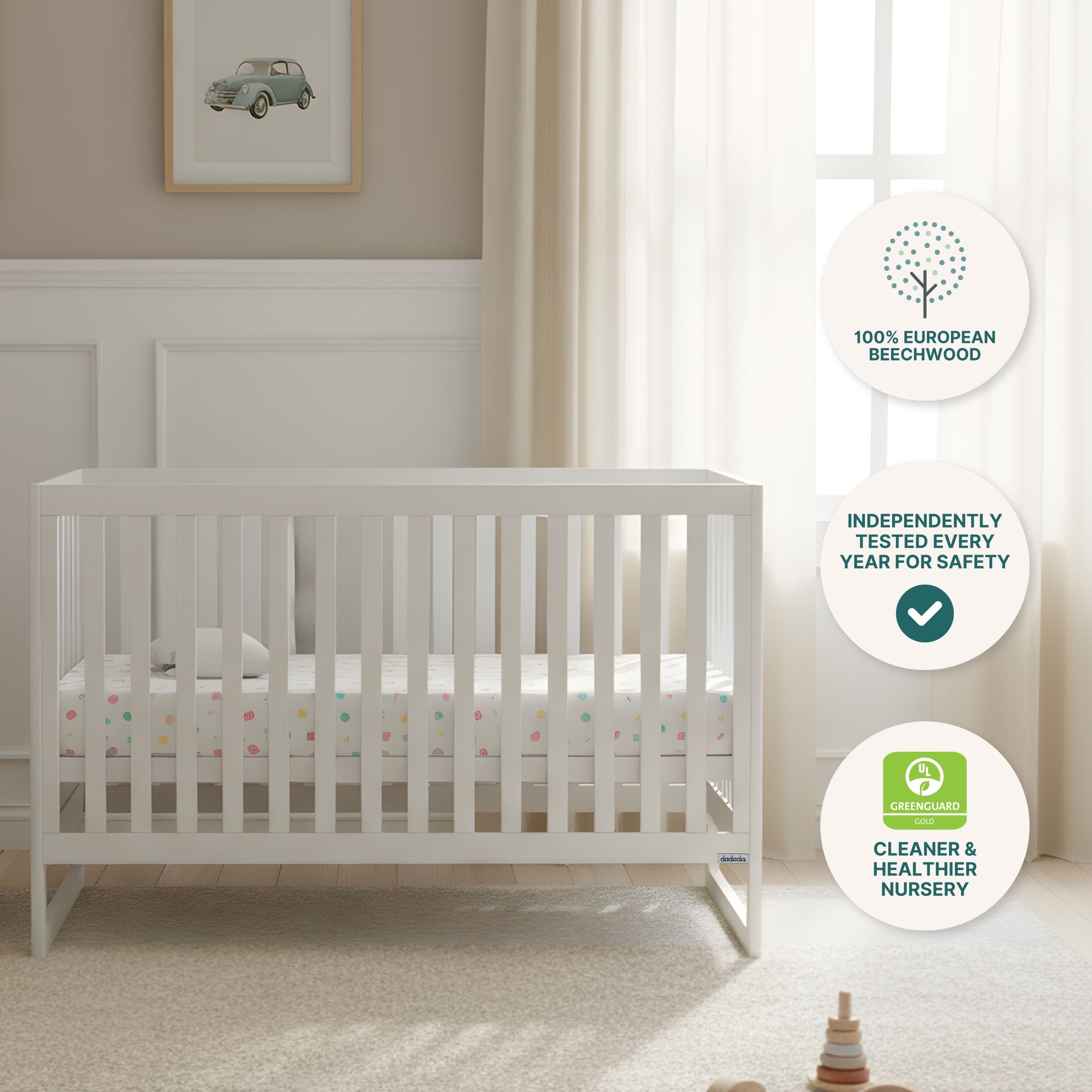dadada Austin 3-in-1 Convertible Crib