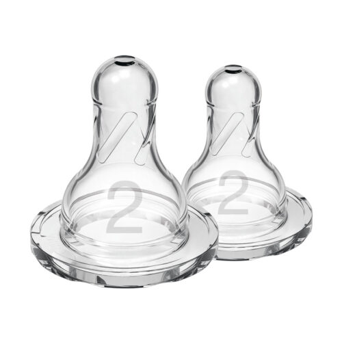Dr. Brown's Natural Flow Narrow Baby Bottle Silicone Nipple | 2-Pack