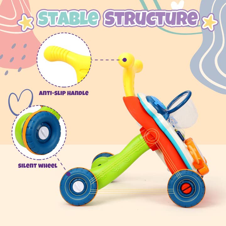 TOY Life 3-in-1 Baby Push Walker and Activity Center