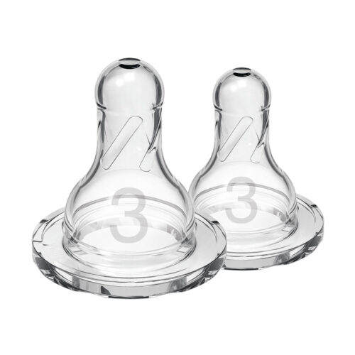 Dr. Brown's Natural Flow Narrow Baby Bottle Silicone Nipple | 2-Pack