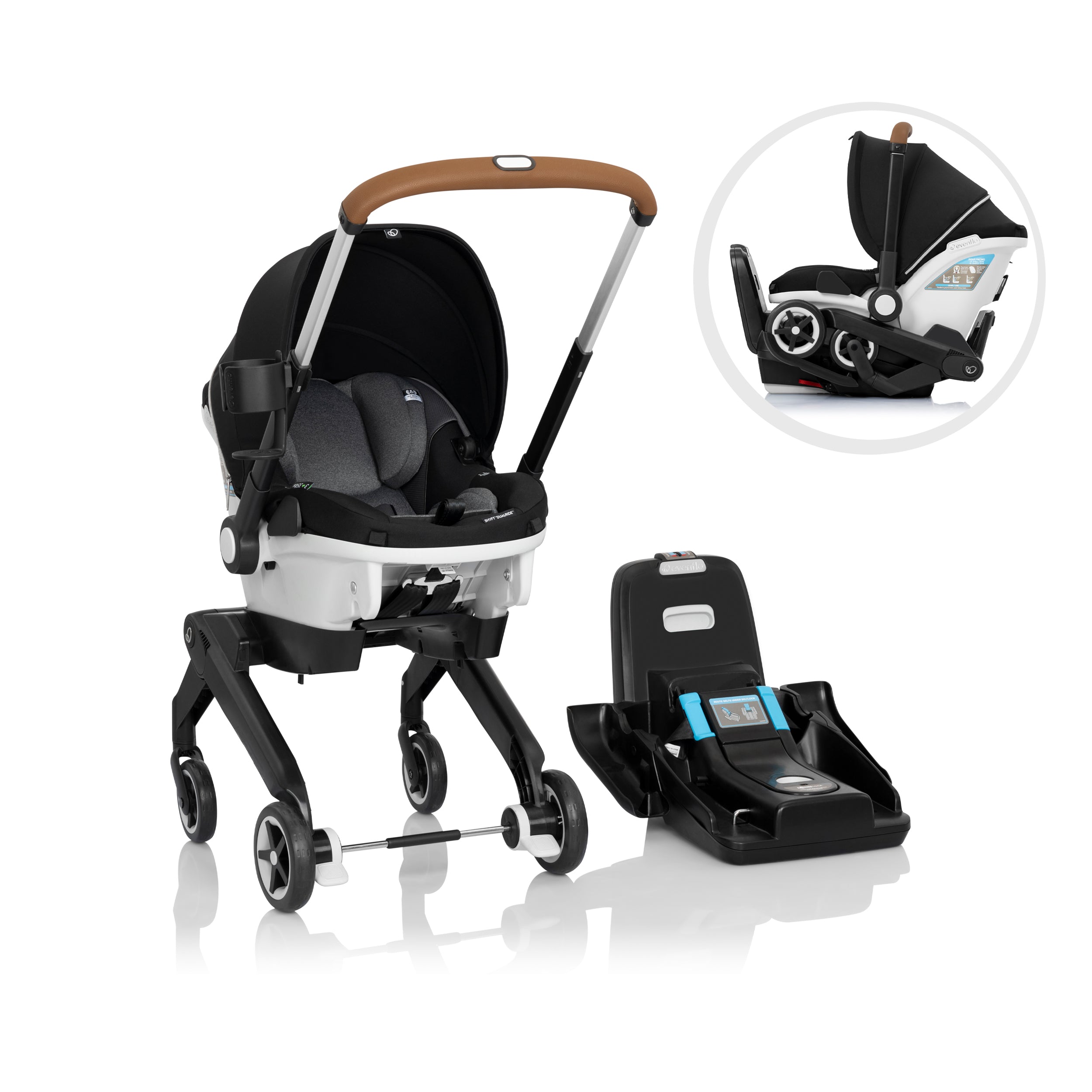 Evenflo Gold Shyft DualRide Infant Car Seat and Stroller Combo With Extended Canopy | Open Box