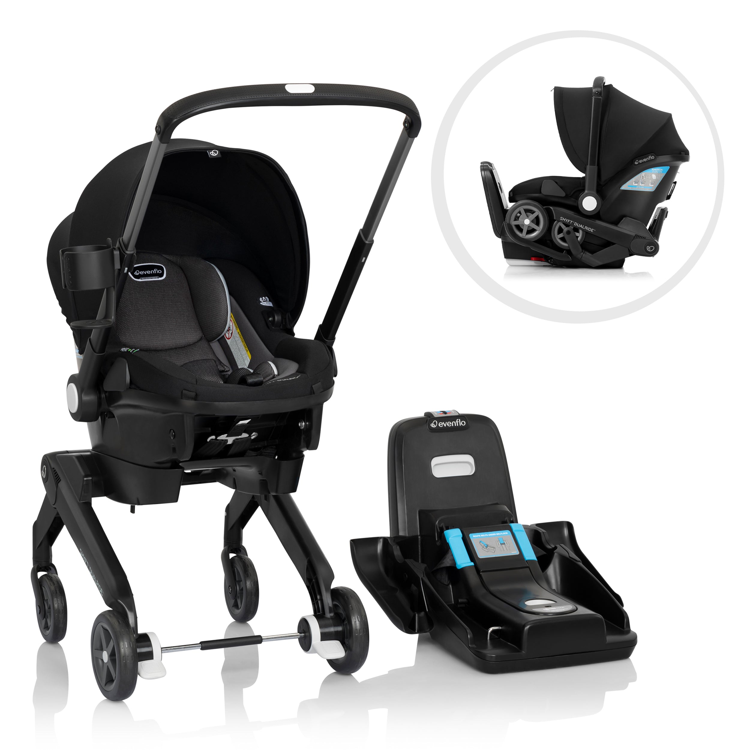 evenflo car seat replacement parts Evenflo Shyft DualRide Infant Car Seat and Stroller Combo