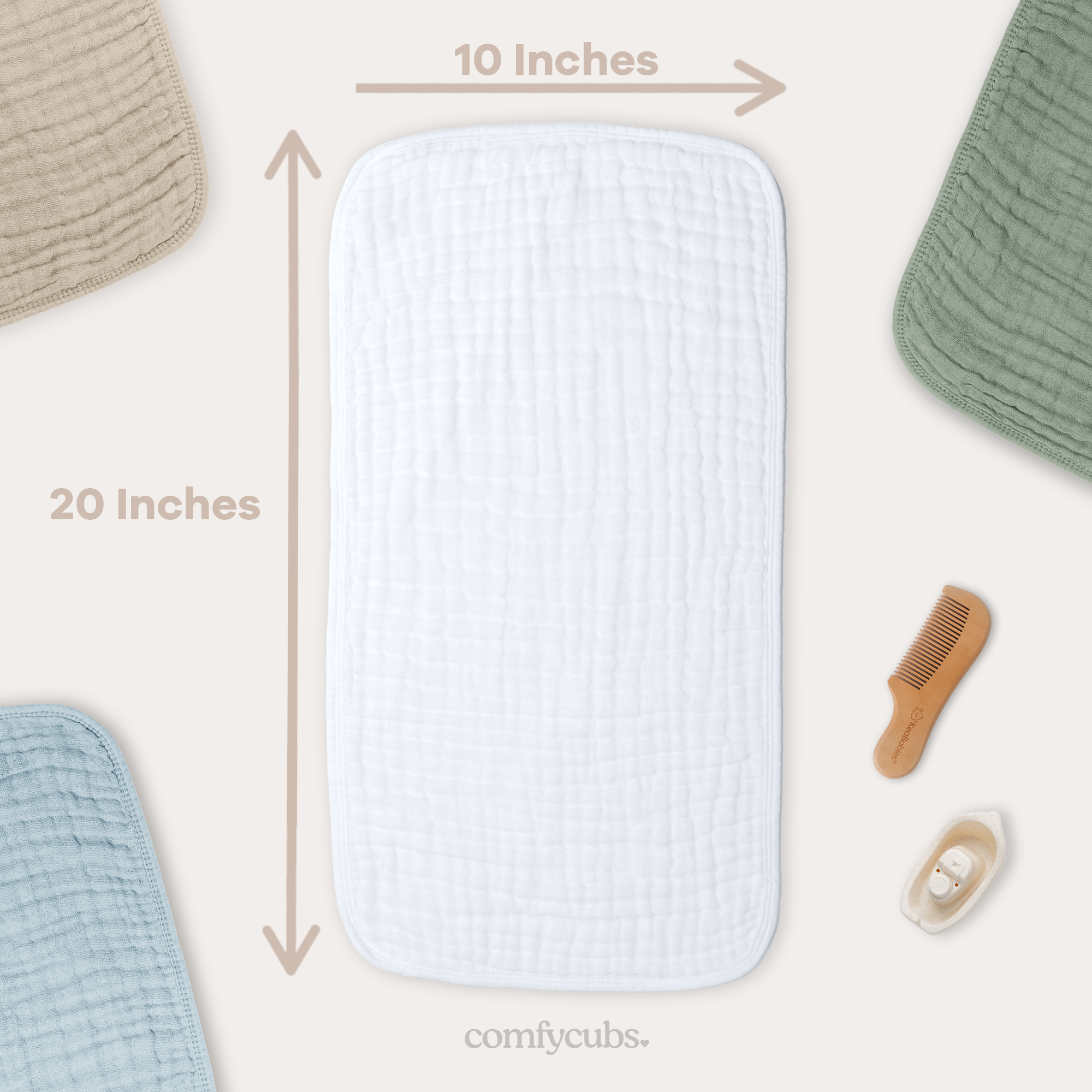 Comfy Cubs Muslin Cotton Burp Cloths