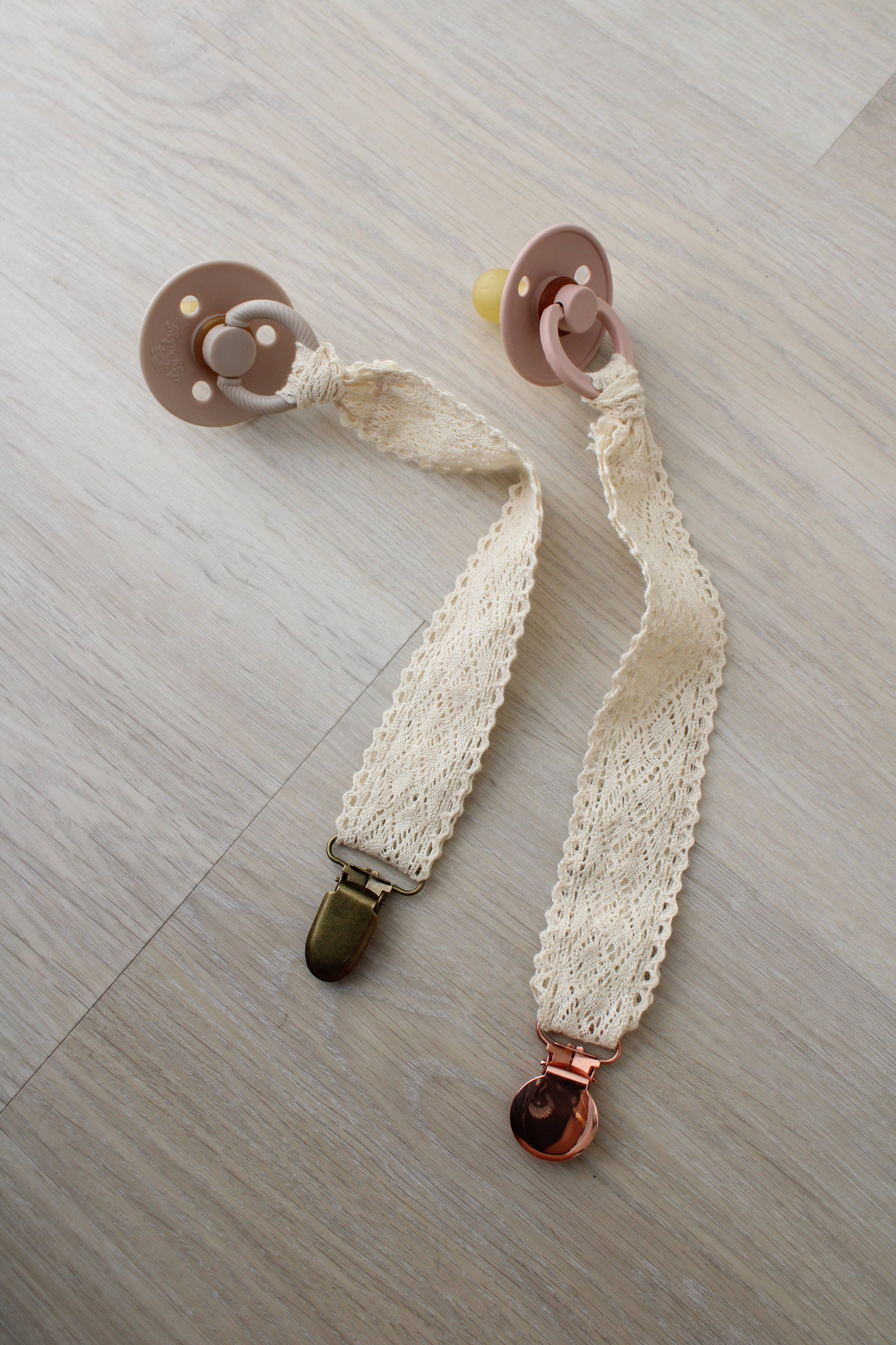 Little Threads Diamond Crotchet Collection Pacifier Clip