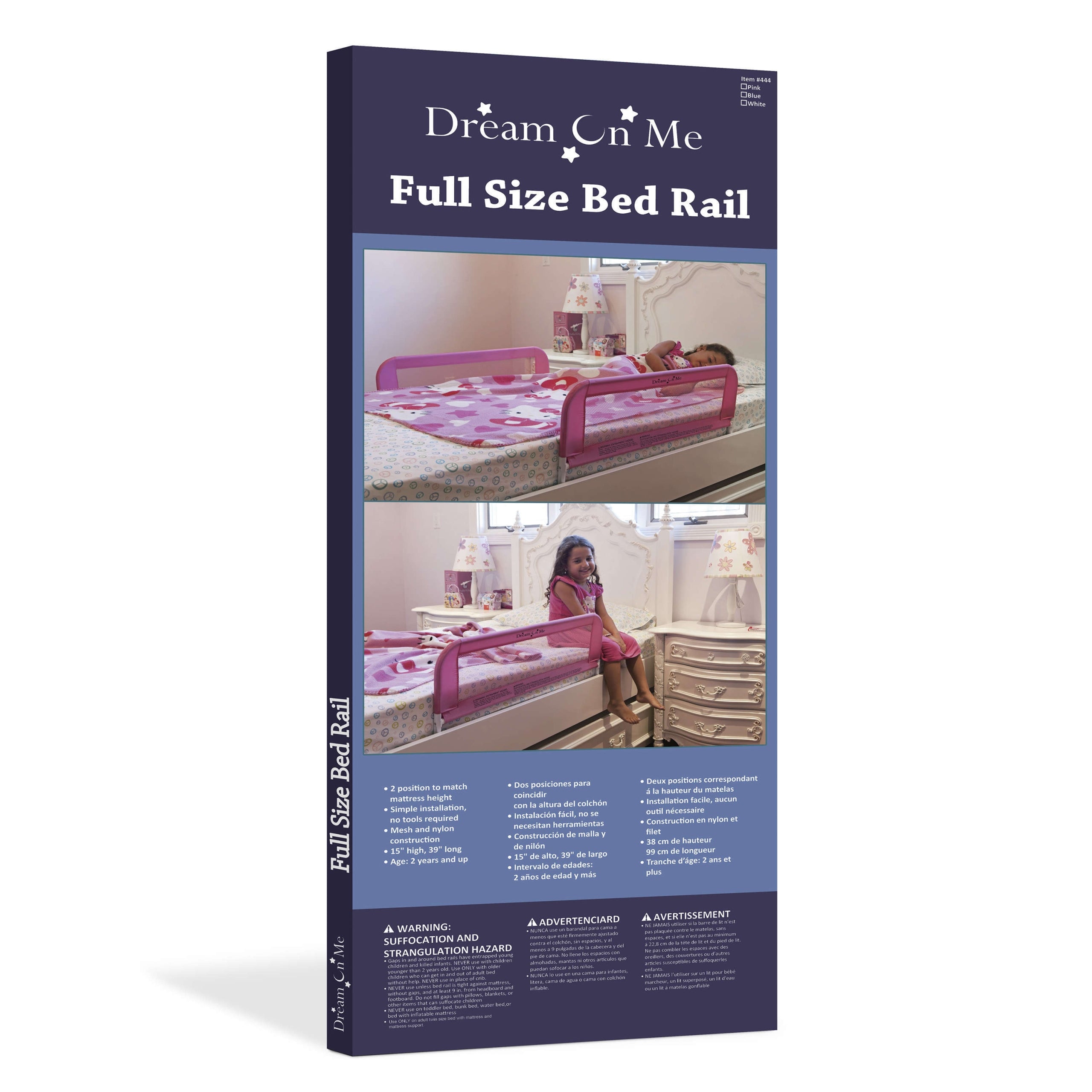 Dream On Me Adjustable Mesh Bed Rail