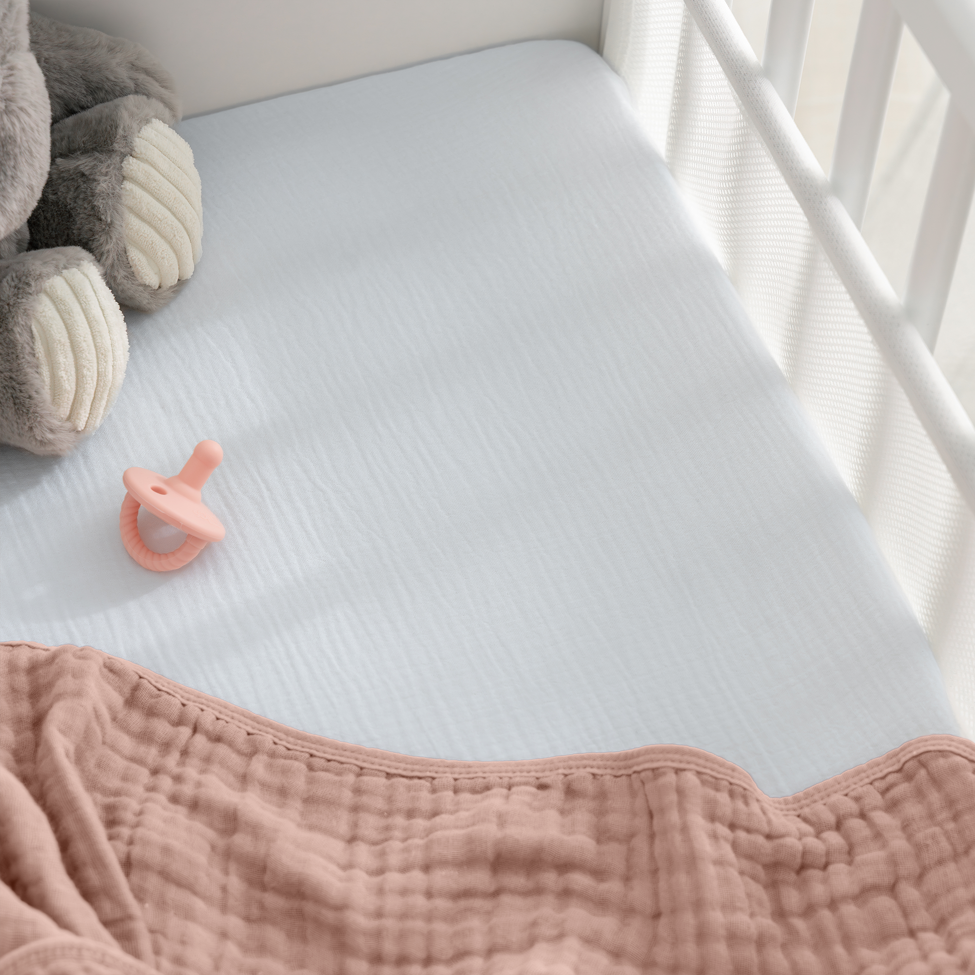 Comfy Cubs Muslin Fitted Bassinet Cradle Sheet