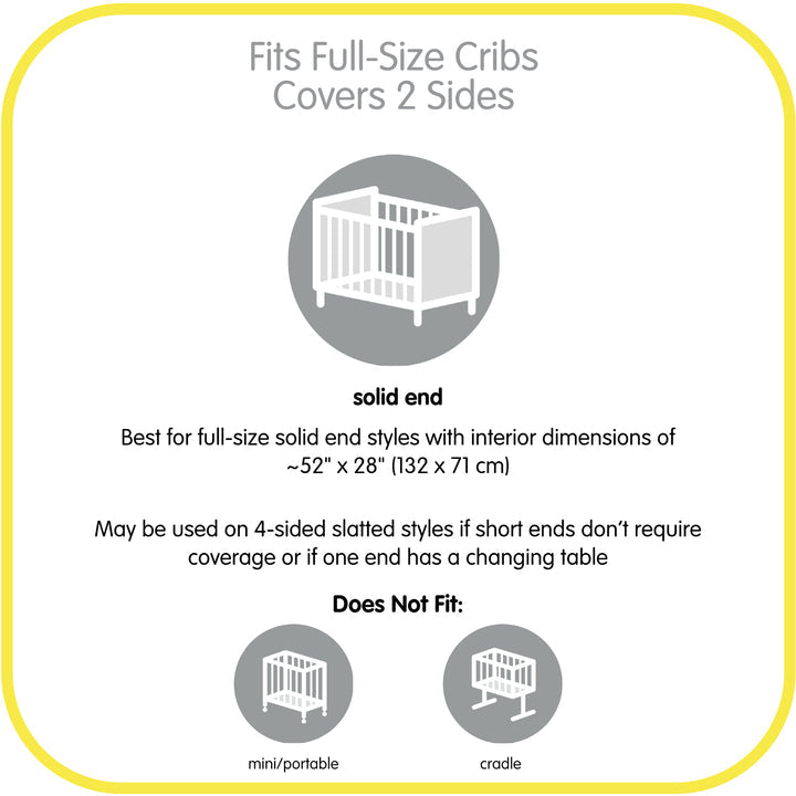 BreathableBaby Mesh Liner for Full-Size Cribs (Covers 2 Sides)