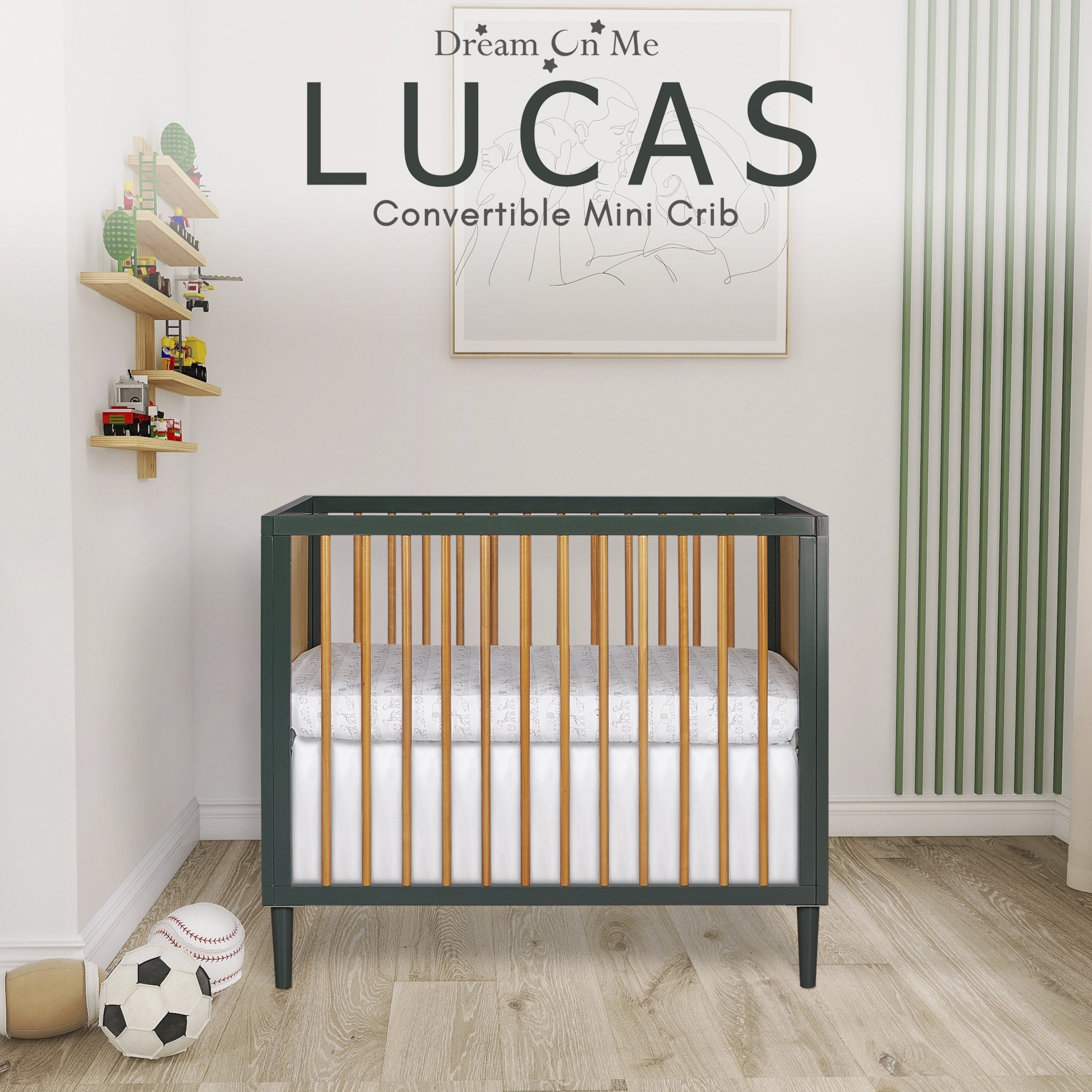 Dream On Me Lucas Mini Modern Crib