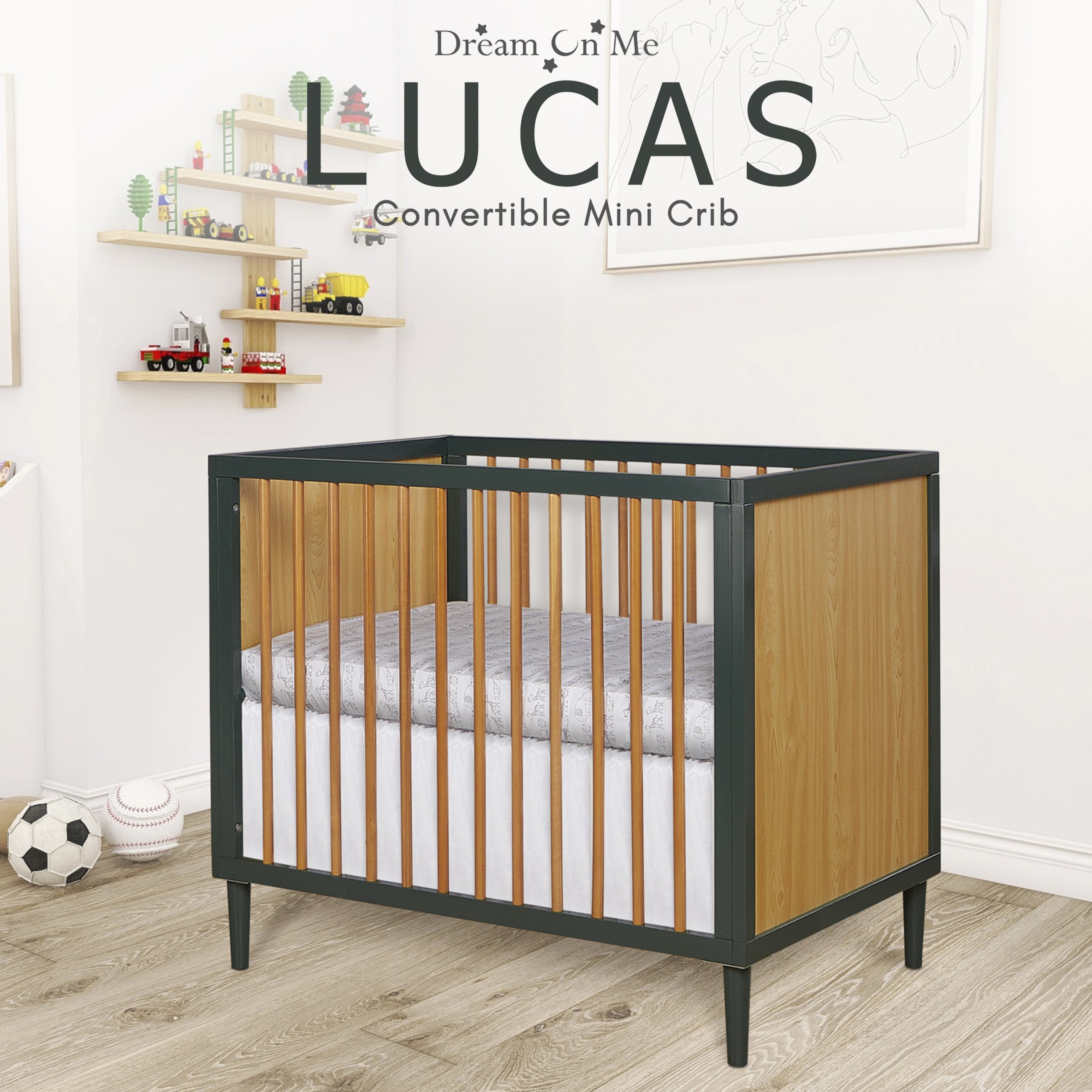 Dream On Me Lucas Mini Modern Crib