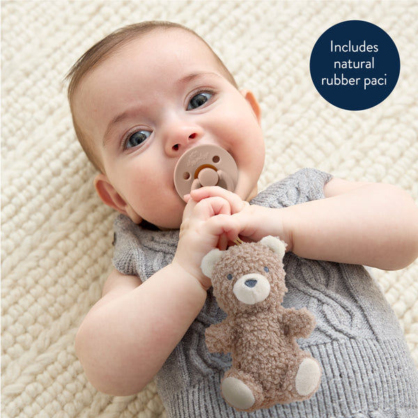 Itzy Ritzy Bitzy Pal Natural Rubber Pacifier & Plush Toy