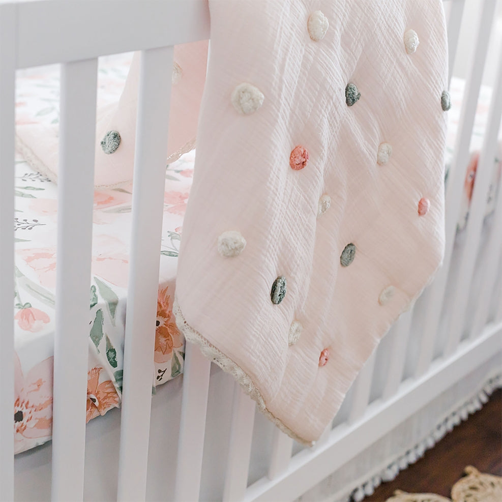 Crane Baby Parker Pom Pom Blanket