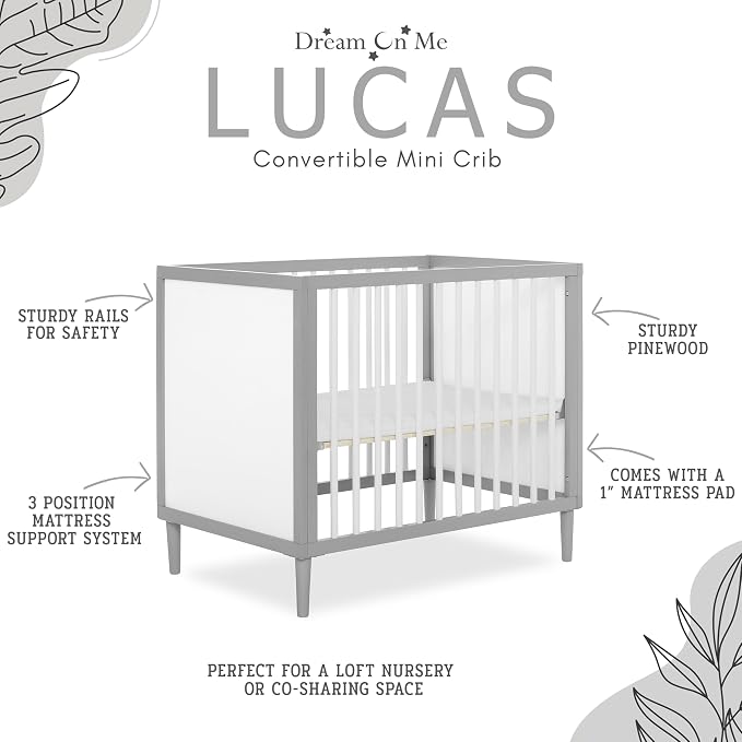 Dream On Me Lucas Mini Modern Crib