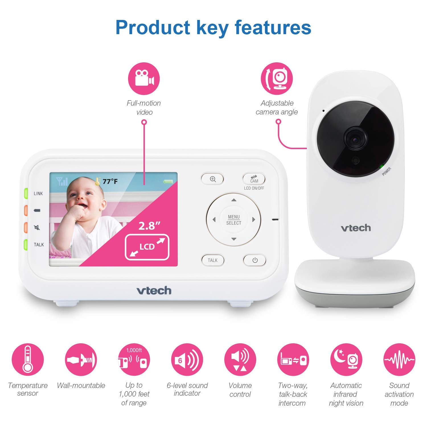 Vtech Digital Video Baby Monitor No WiFi