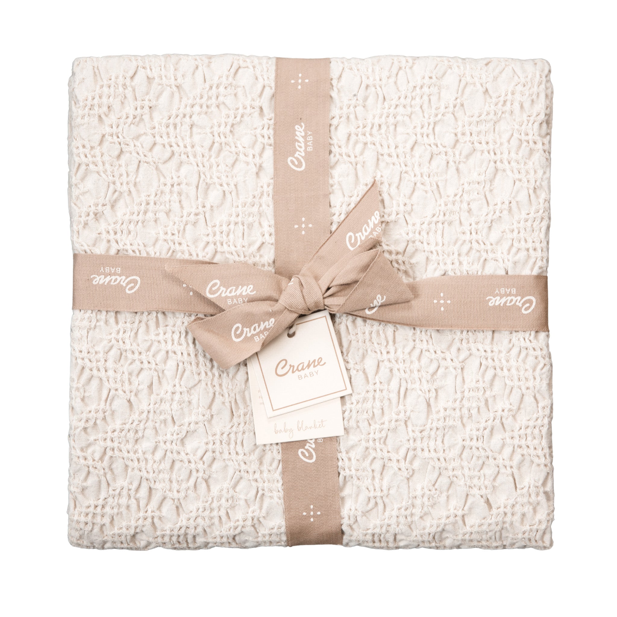 Crane Baby Oatmeal Boho Knit Blanket