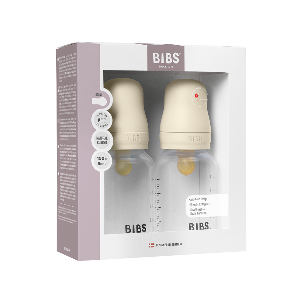 BIBS Baby BPA-Free Polypropylene Bottle Set 5oz. Latex| 2 Pack