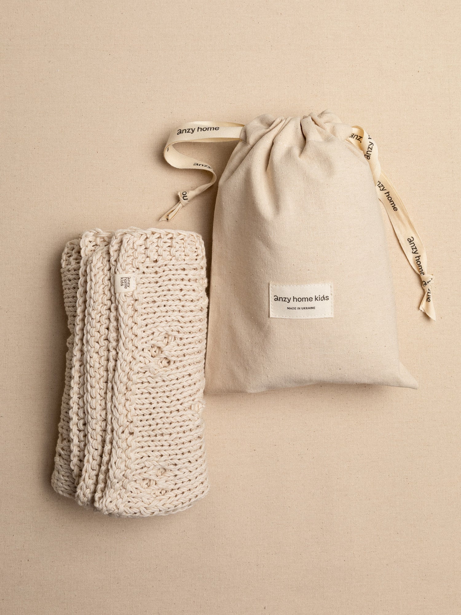 Anzy Home Baby Blanket Hand-Knitted Pointelle