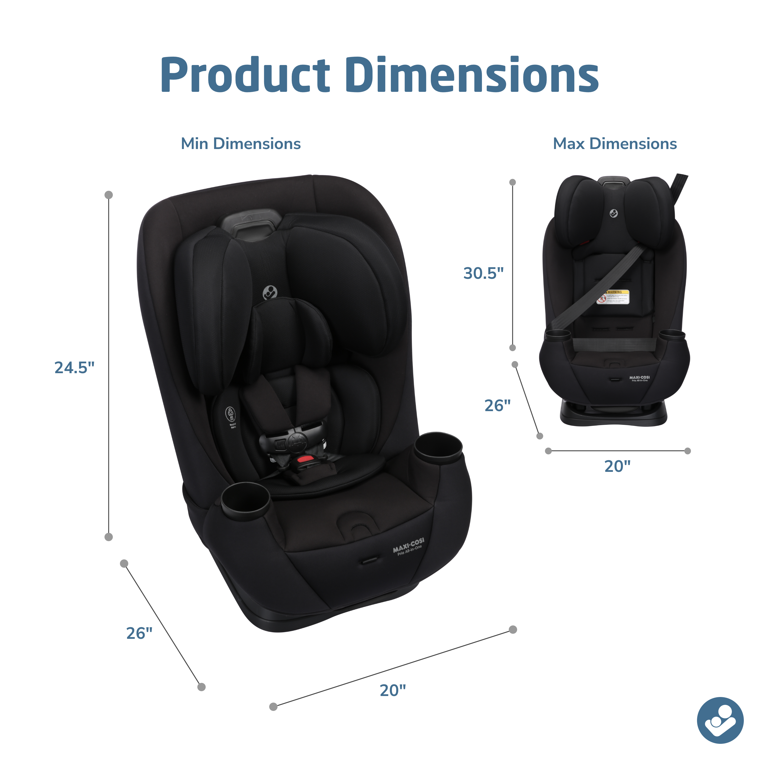 Maxi-Cosi Pria All-in-One Convertible Car Seat with PureCosi & EcoCare