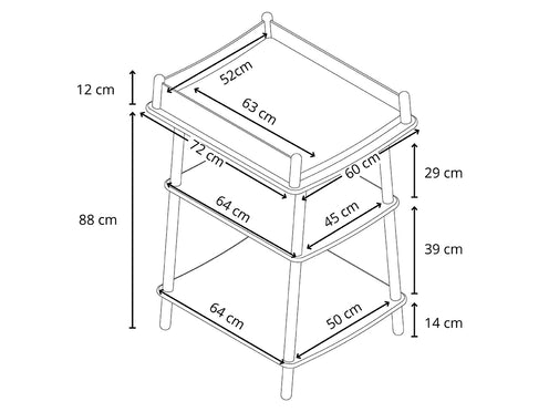 Charlie Crane PAGO Changing Table With Mattress