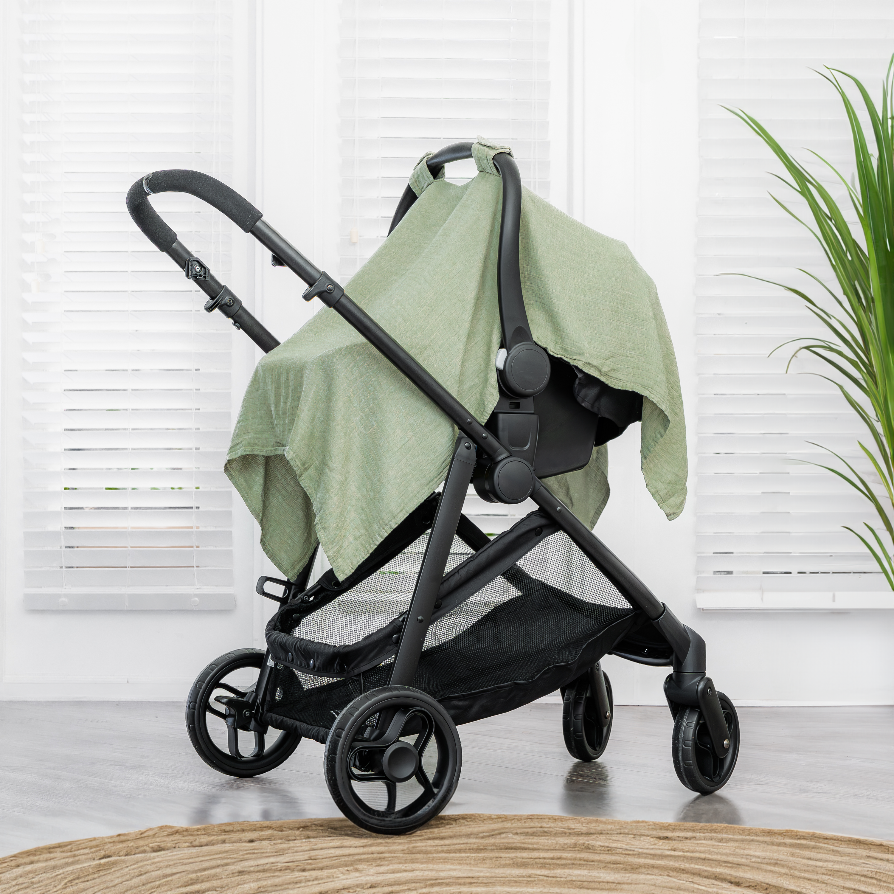 Comfy Cubs Baby Muslin Car Seat Cover
