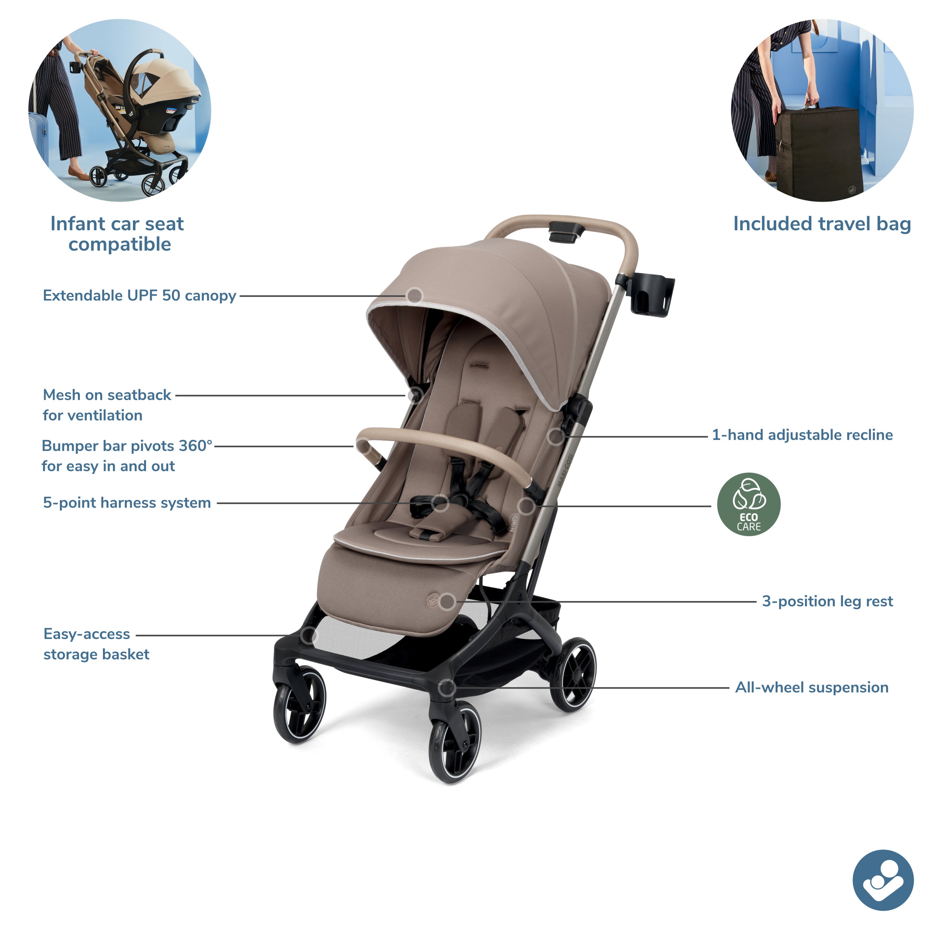 Maxi-Cosi Oxford Cabin Lightweight Travel Stroller