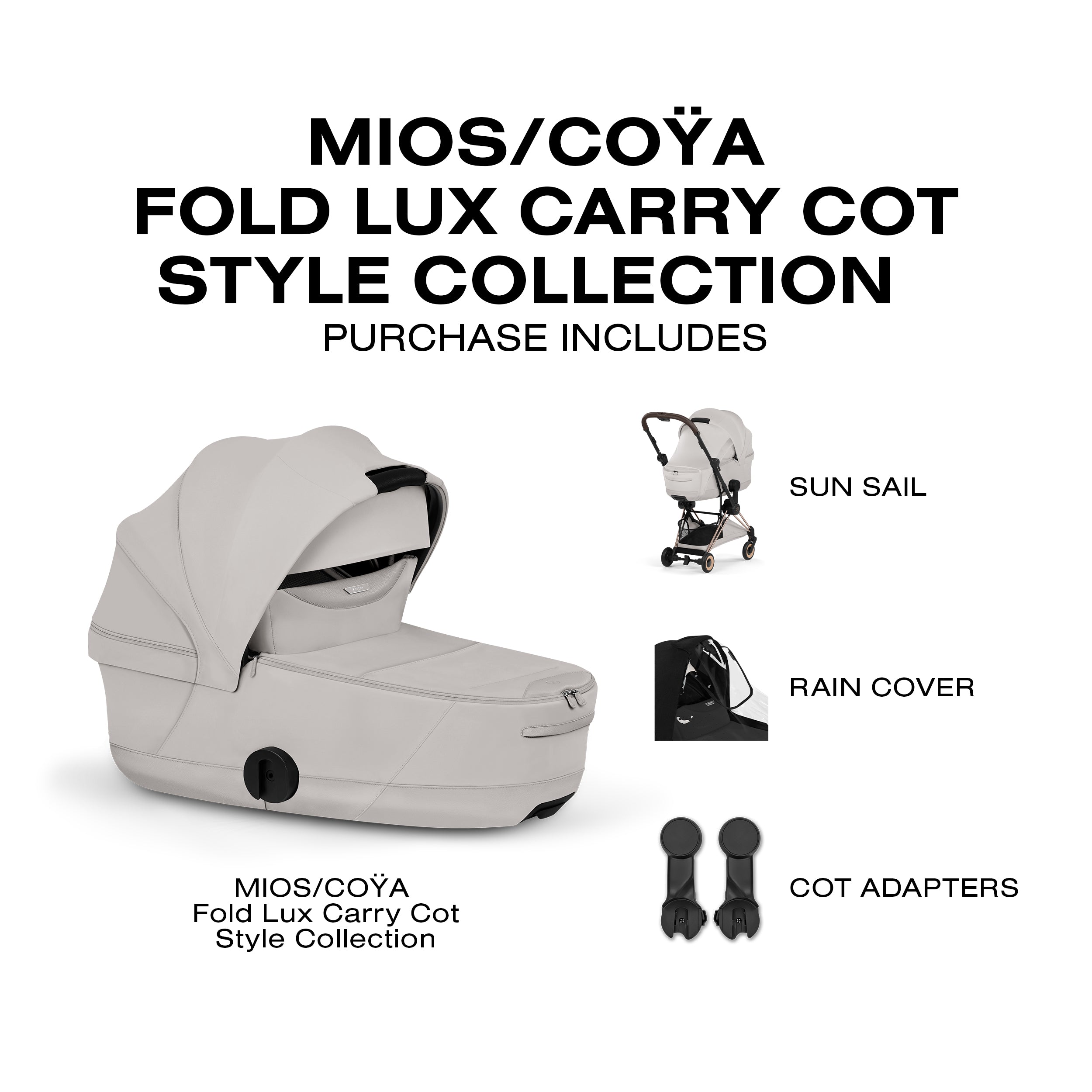 Cybex Mios/ Coya Fold Lux Carry Cot - Style Collection