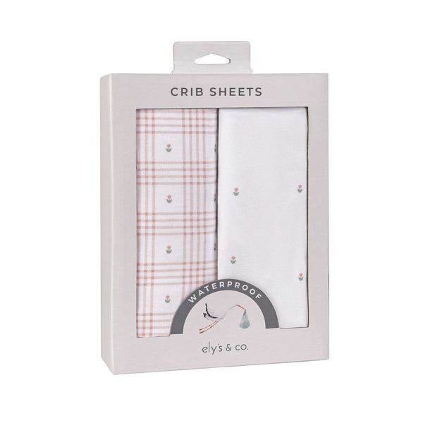 Ely's & Co. Waterproof Crib Sheet - 2 Pack