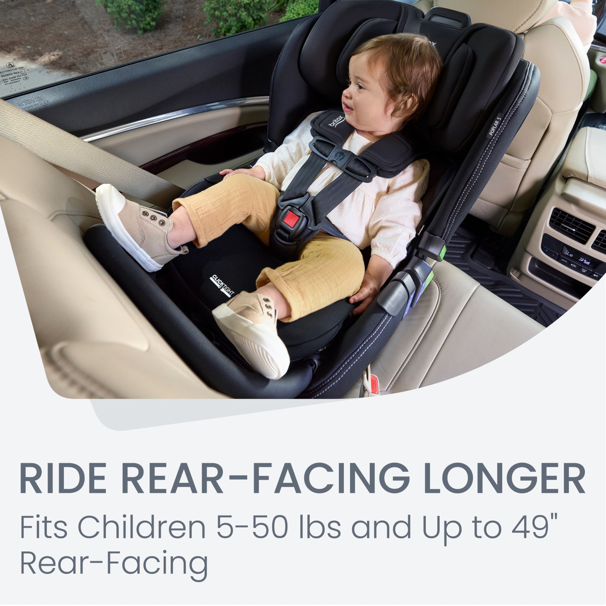 Britax Poplar S Convertible 2-in-1 Car Seat with ClickTight
