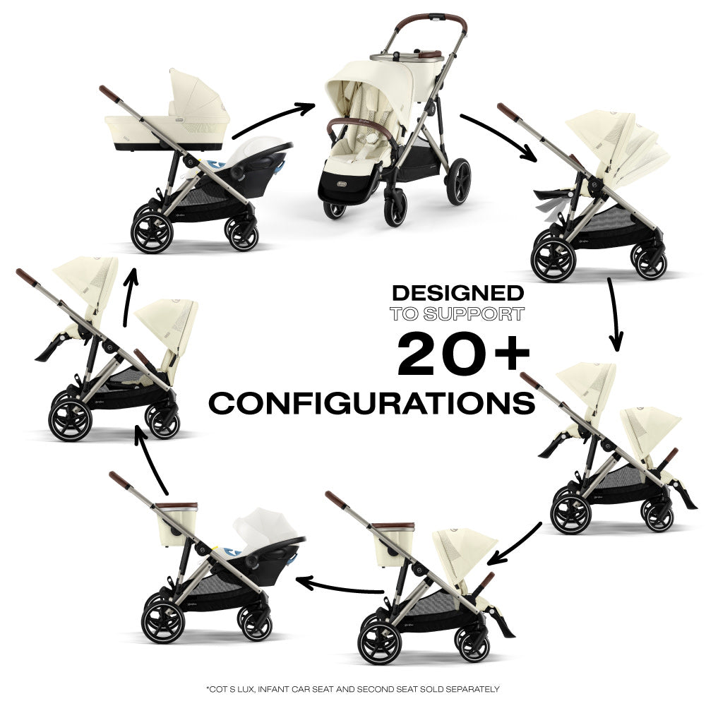 Cybex Gold Gazelle S 2 Stroller + Cloud G Pro Travel System