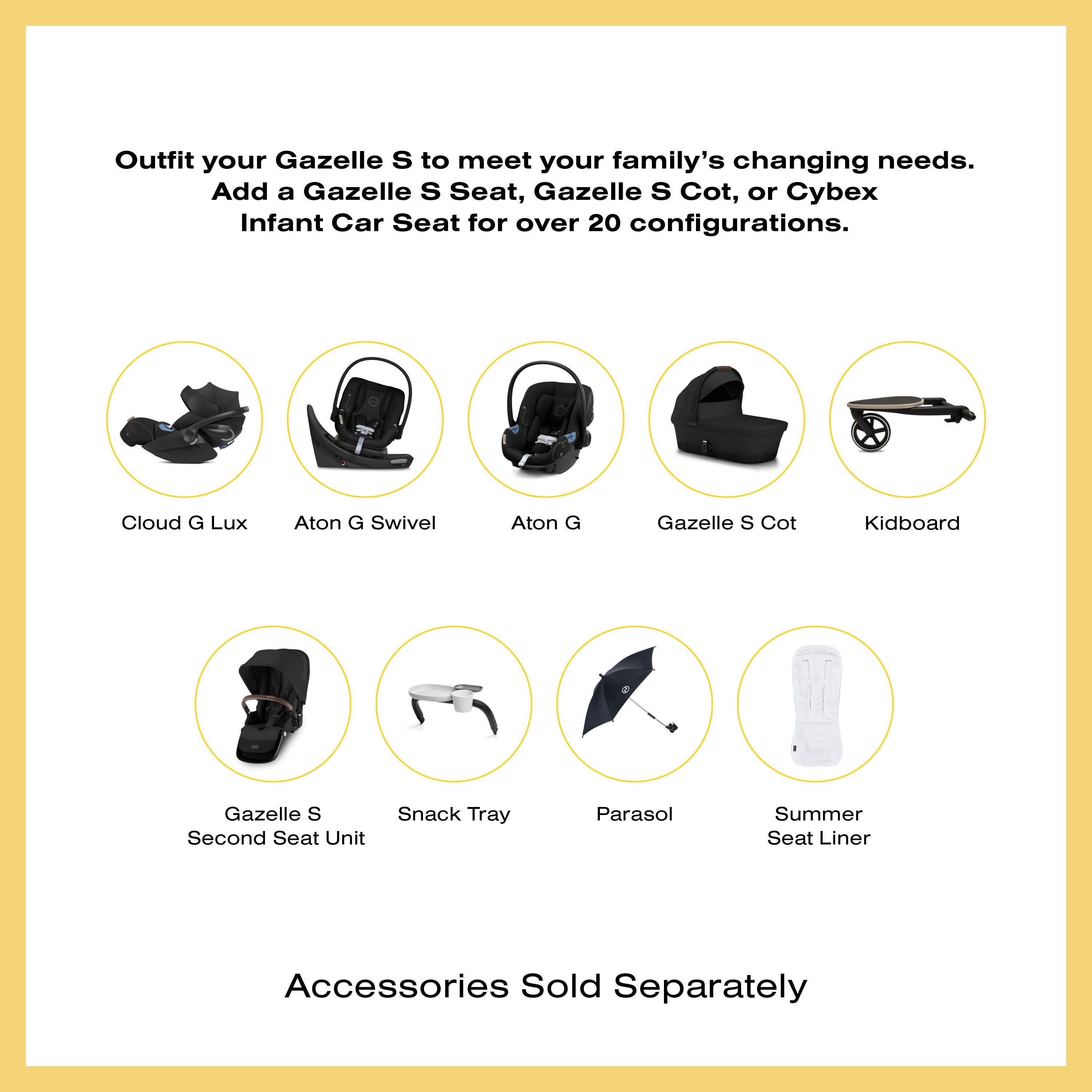 Cybex Gold Gazelle S 2 Stroller + Cloud G Pro Travel System