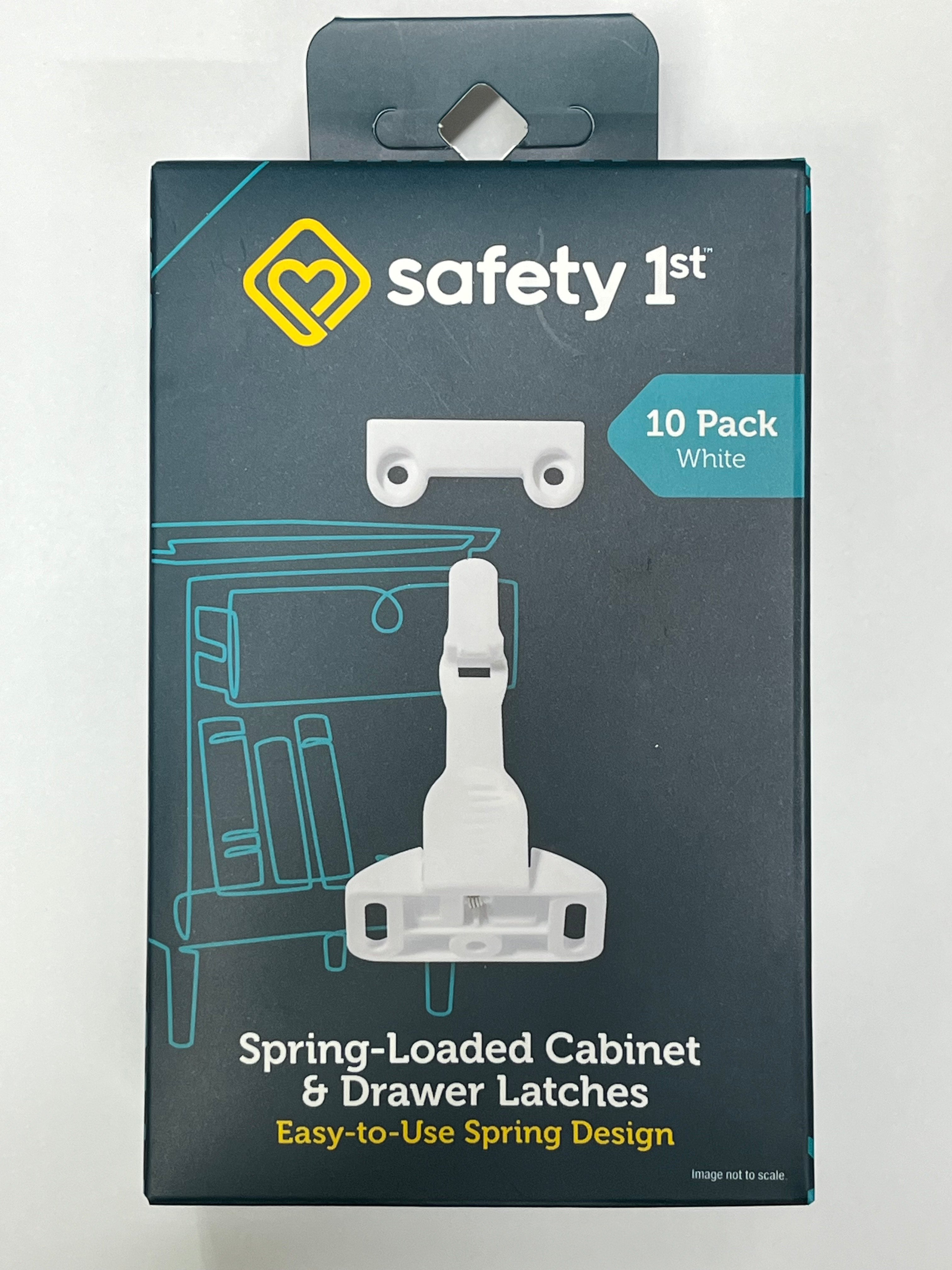 Safety 1ˢᵗ Spring-Loaded Cabinet & Drawer Latch 10-Pack