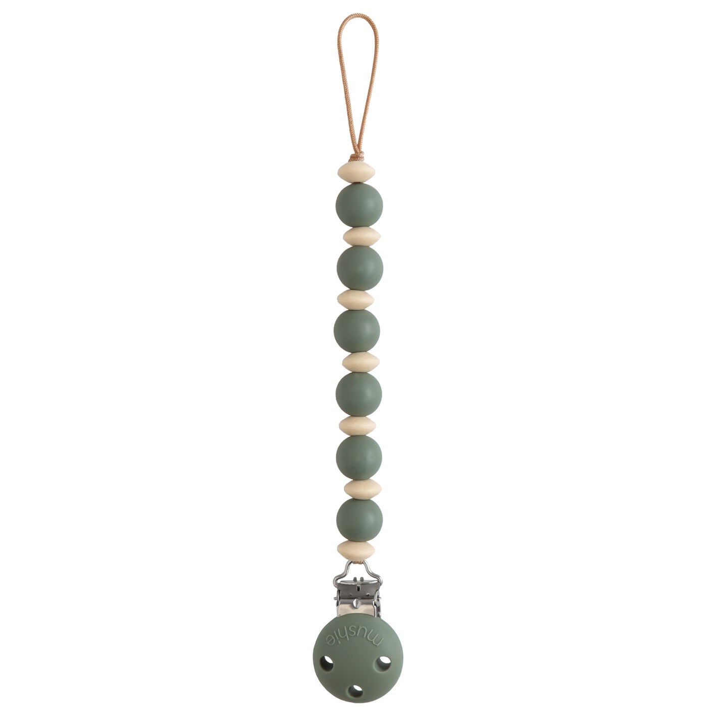 Mushie Silicone Luna Pacifier Clip
