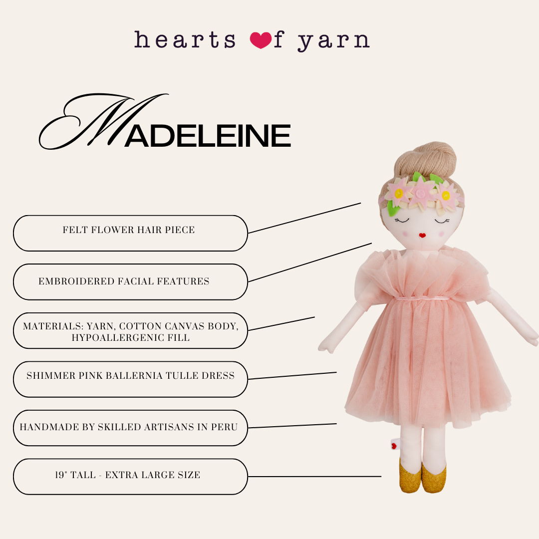 Ely's & Co. Hearts of Yarn Madeleine Ballerina Doll