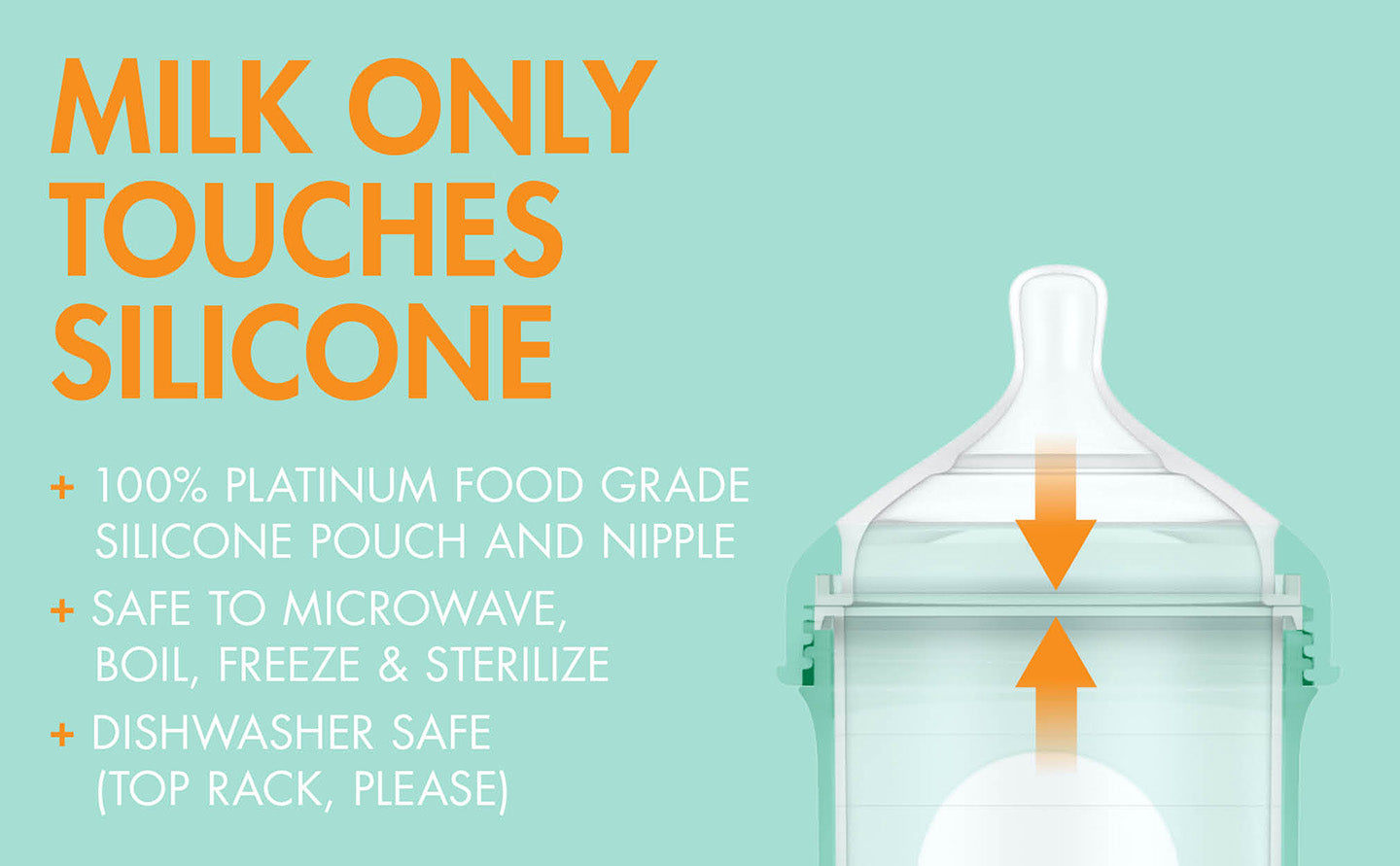 Boon NURSH Collapsible Silicone Pouch Bottle | 3-Pack