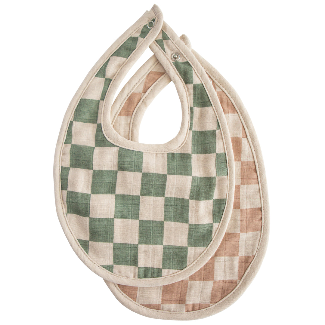 Mushie Muslin Baby Bib 2-Pack
