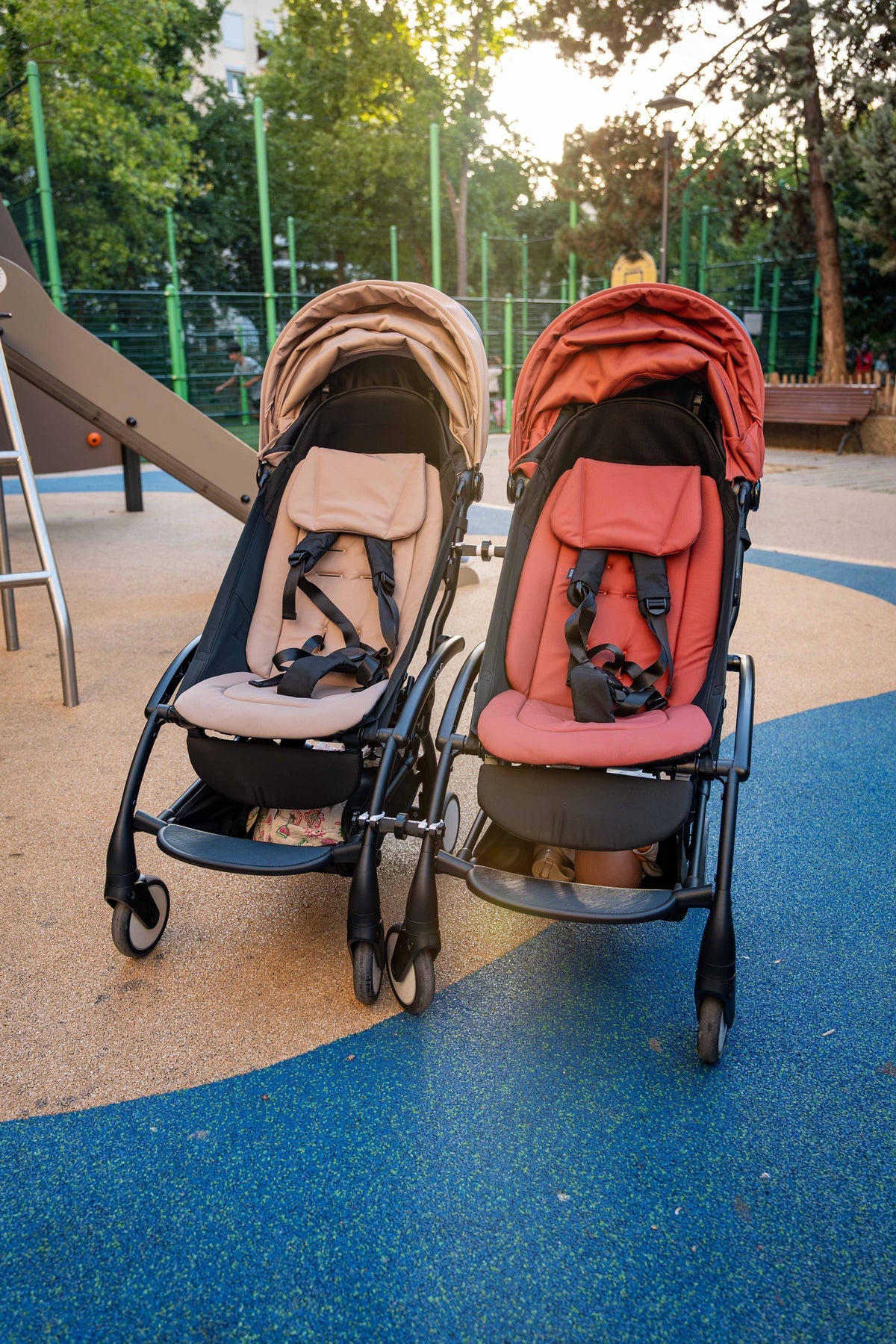 Magnetic Connectors for Attaching Two Single Strollers