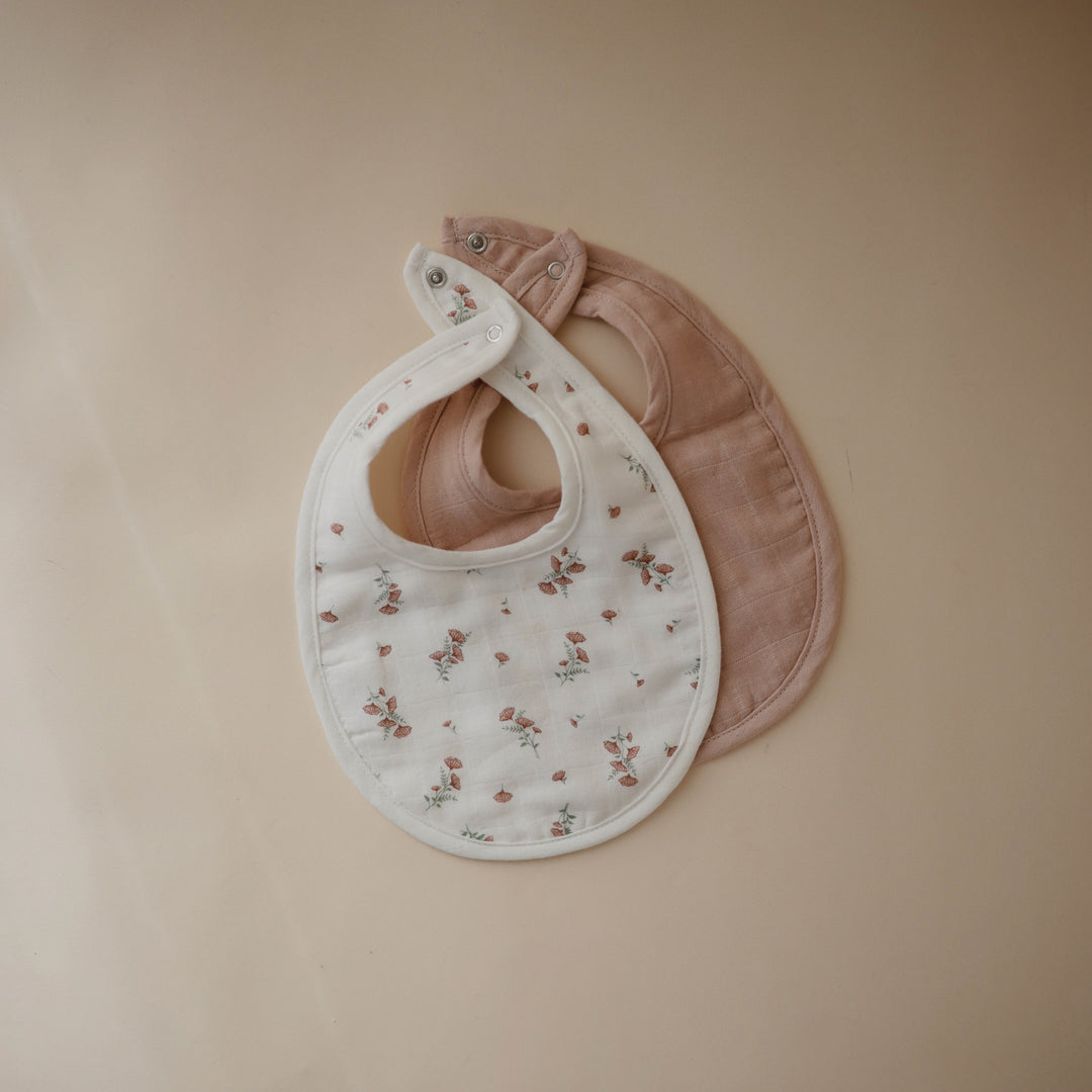 Mushie Muslin Baby Bib 2-Pack