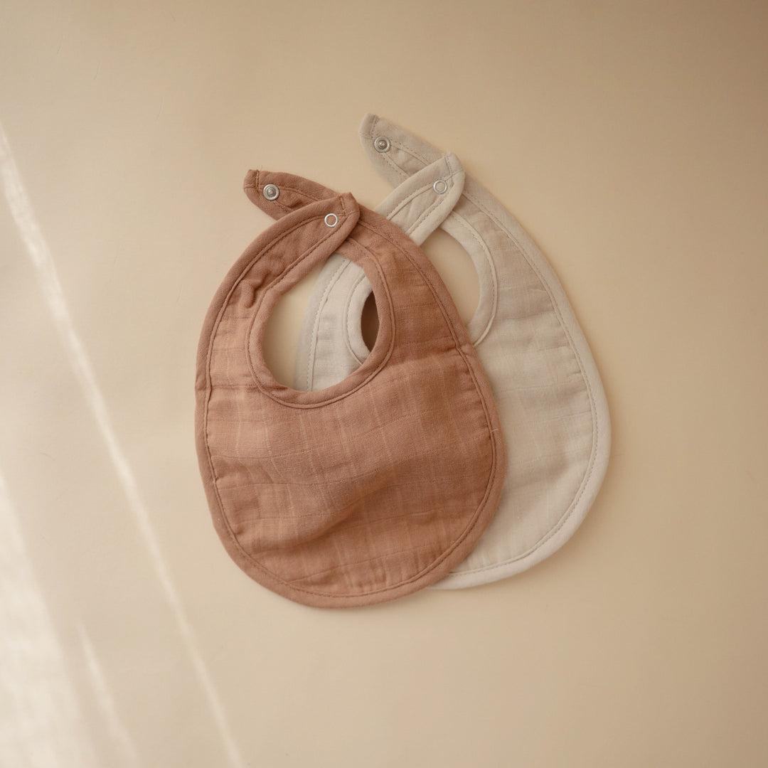 Mushie Muslin Baby Bib 2-Pack