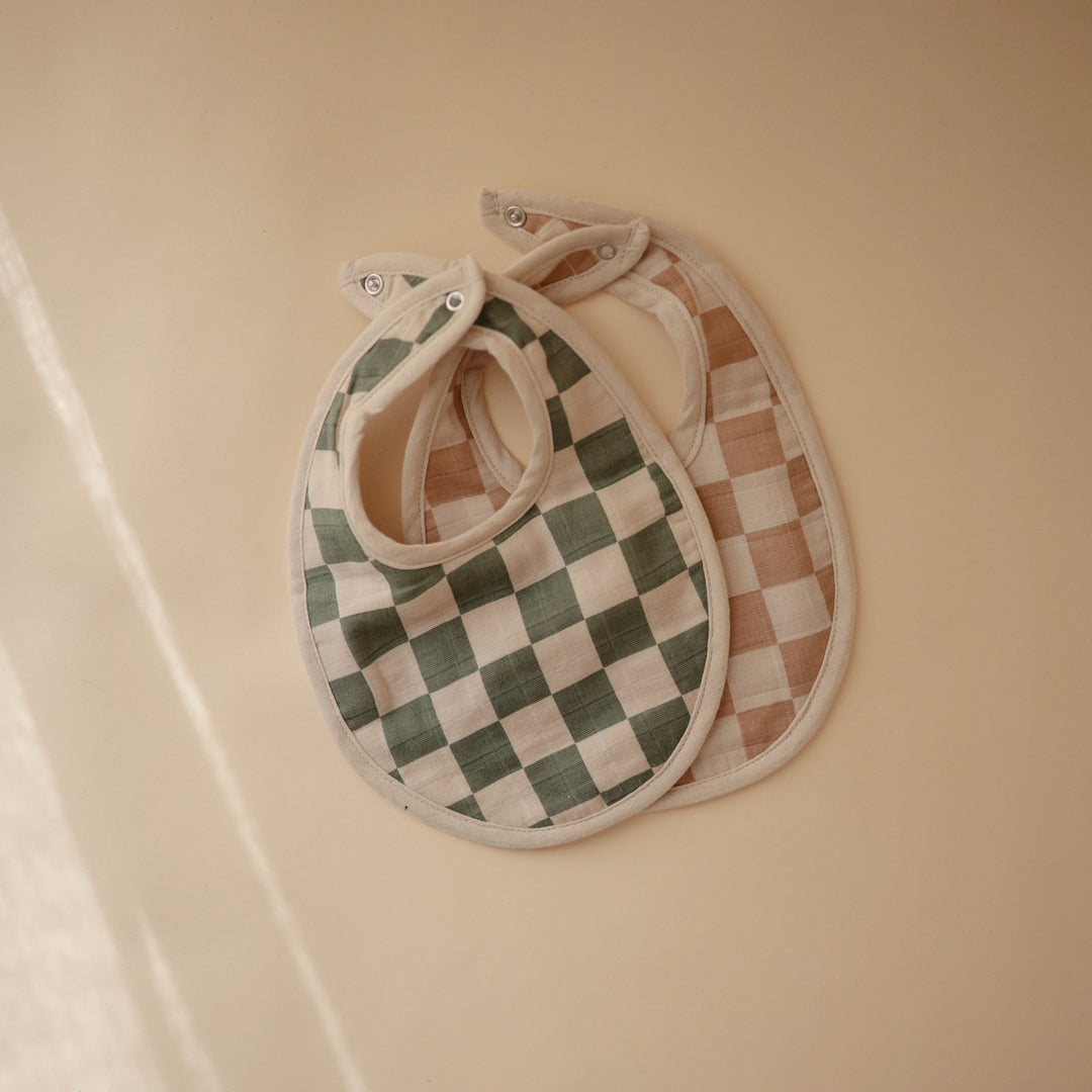 Mushie Muslin Baby Bib 2-Pack
