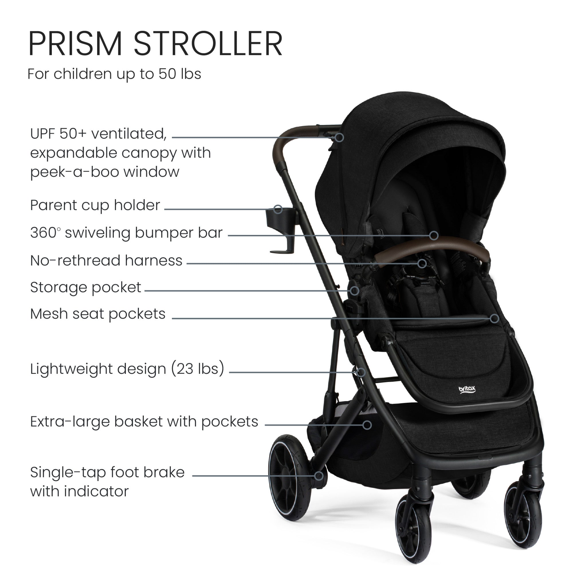 Britax Prism Full-Size Travel System with Willow S Infant Car Seat + Alpine Base