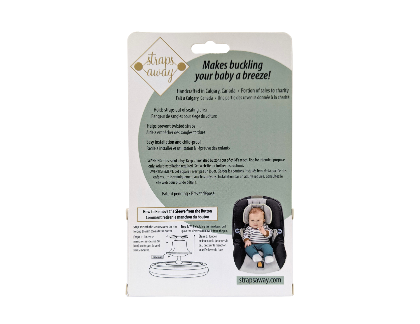 StrapsAway Magnetic Car Seat Strap Holders